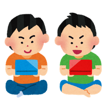 ゲームをする子供、居場所の使い方のイメージ