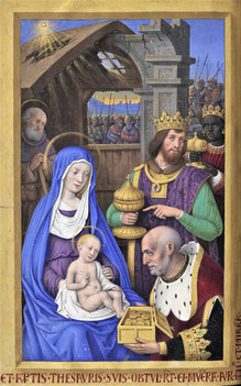 L'adoration des mages par Jean Bourdichon.