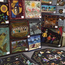 Rug exhibit at Searsport Harbor Hookin' 2014