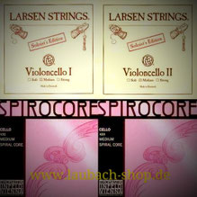 Lasren A + D Soloist and the G + C Thomastik Spirocore strings. buy