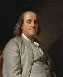 DUPLESSIS, JOSEPH-SIFFRED. PORTRAIT OF BENJAMIN FRANKLIN