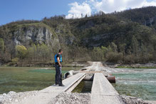 Behelfsbrücke aus Betonröhren