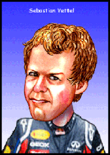 Karikaturen zeichnen lassen, Sebastian Vettel.