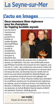 Article paru dans Var Matin du 24 février 2014.