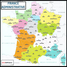 Carte France administrative / départements