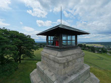 Bismarckturm auf dem Oberen Berg in Markneukirchen, erbaut 1900, der älteste Bismarckturm in Sachsen