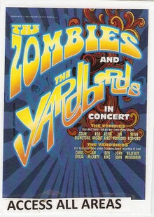 Stage Pass from the Yardbirds & Zombies Tour 2008