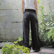 リネン・ワイドパンツ