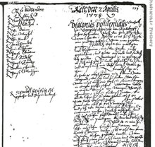Freiberg Ratsbeschluss v. 1. April 1578 zu Georgius Agricola aus Radeberg Ausschn.