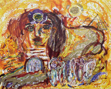 Sphinx, Mischtechnik auf Leinwand 80 x 80 cm