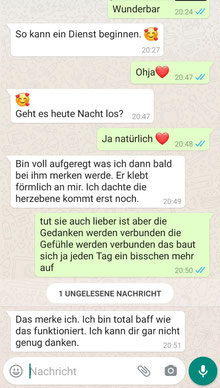 positive rückmeldung whatsapp für partnerrückführung