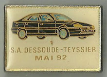 S.A Dessoude-Teyssier : Base dorée / 31x21 mm