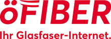 Logo des Sponsores öFiber, der mit Breitband-Ausbau wirbt.