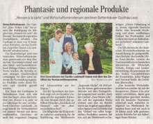 Beitrag in der Frankenberger Zeitung über den Gasthof "Zum Hohen Lohr" in Battenhausen; landschaftlich schön gelegen im Naturpark Kellerwald-Edersee in der nordhessischen Grimmheimat