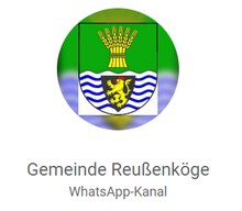 Button für WhatsApp Kanal Gemeinde Reußenköge