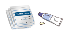 湿布と塗り薬