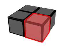 cubo de 2x2x1, pieza