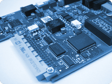 Elektronikplatine mit SMD und THT Bestückung