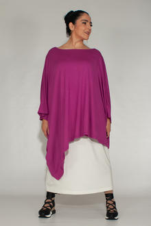 asymmetrisches fuchsia Shirt