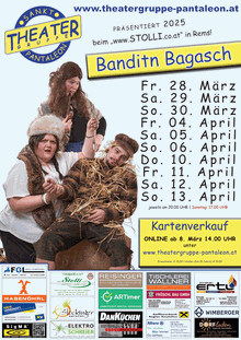 Theater St. Pantaleon präsentiert 2025 | Banditen Bagasch | 28. März bis 13. April 2025
