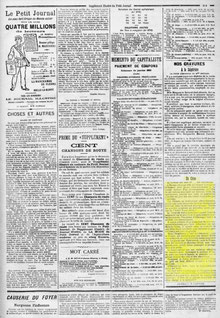 Le Petit Journal - Dimanche 16 janvier 1898.