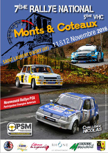 affiche rallye monts et coteaux 2016