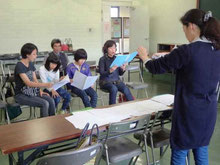 子ども達との練習風景