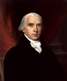 VANDERLYN, JOHN. PORTRAIT OF JAMES MADISON