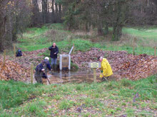 Arbeitseinsatz am Sandfang