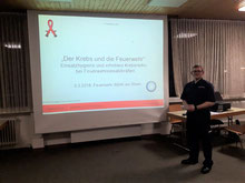 Jan Leutheußer von FeuerKrebs gUG führte uns mit seinem Vortrag durch den Übungsabend