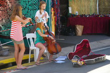 Some of the event's younger buskers