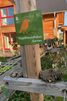 Plakette 'Vogelfreundlicher Garten'