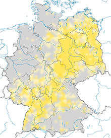 Karte zur Verbreitung des Wendehals in Deutschland
