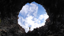 Höhlenwanderung im Malpais de Corona, Lanzarote