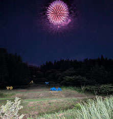 観音祭りの打ち上げ花火