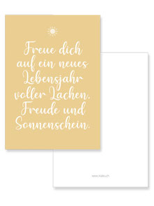 Postkarte Sonnenschein, Geburtstag