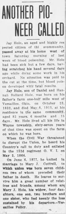 The Greenville Democrat (Greenville, Ohio) - 19 May 1915, Wed - Page 1 (click to enlarge)