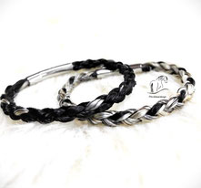 Pferdehaararmband halbrund