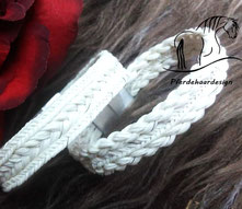 Armband aus Pferdehaar-M01- breit- 3 zusammen gefügte Stränge-Magnetverschluss