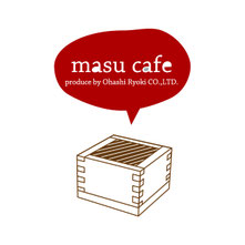 枡生産日本一の岐阜県大垣市にあるmasu cafeのロゴです。