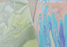 マーブリングで手帳カバー作り