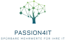 Zu sehen, ist das Logo der IT-Firma: Passion4IT