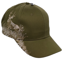 Hirsch; tier; kappe; cappy; grün; baige; braun; green; brown