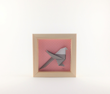 Cadre origami Mésange - Format 11x11cm - 20€