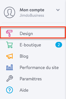 Modifier le Design d'un site Jimdo