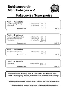 Schießpreise 2008