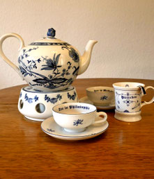 Friesisches Blau porcelain for the East Frisian tea ceremony by Thommi Baake