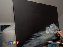 Ein Acrylbild entsteht