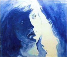 Blue Self-portrait (1993), watercolor, Nicole Harper ©