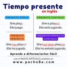 Los 4 tiempos presentes en inglés con ejemplos claros
